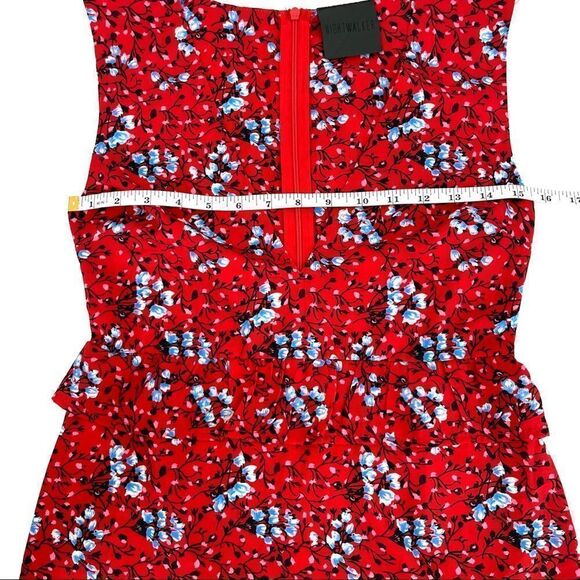 Nightwalker Elsa Mini Dress Floral Peplum small - Picture 10 of 12
